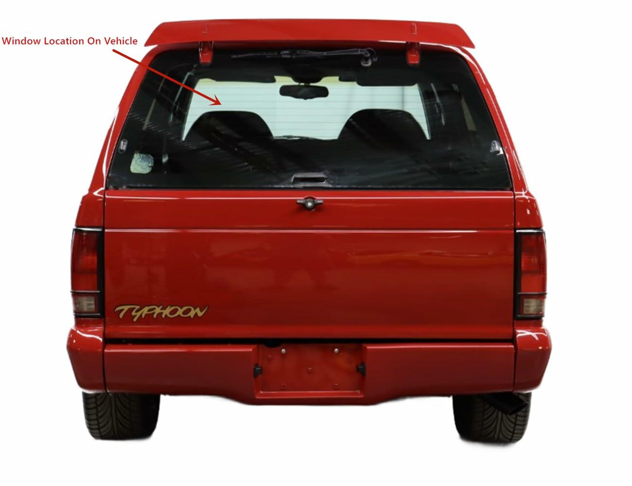 With Wiper Hole Style Heated Back Liftgate Window Back Glass Compatible with Chevrolet S10 Blazer 1991-1994/GMC Jimmy 1992-1994/GMC S15 Jimmy 1991/Compatible with Oldsmobile Bravada 1991-1994 Models