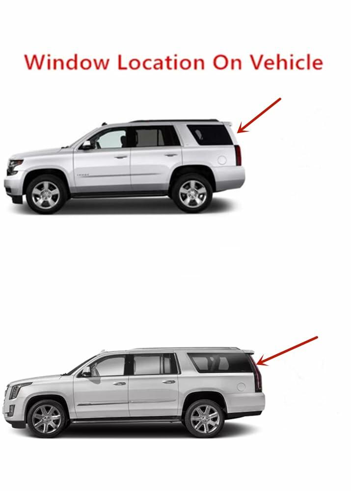 Heated Back Tailgate Window Back Glass Compatible with Chevrolet Suburban/Chevrolet Tahoe /Cadillac Escalade/Cadillac Escalade ESV/GMC Yukon/GMC Yukon XL 2015-2020 4 Door Models