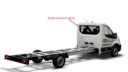 Back Window Back Glass Compatible with Ford Transit 110.2" High-Roof / 100.8" Mid-Roof Chassis Cab 2015-2026 Models