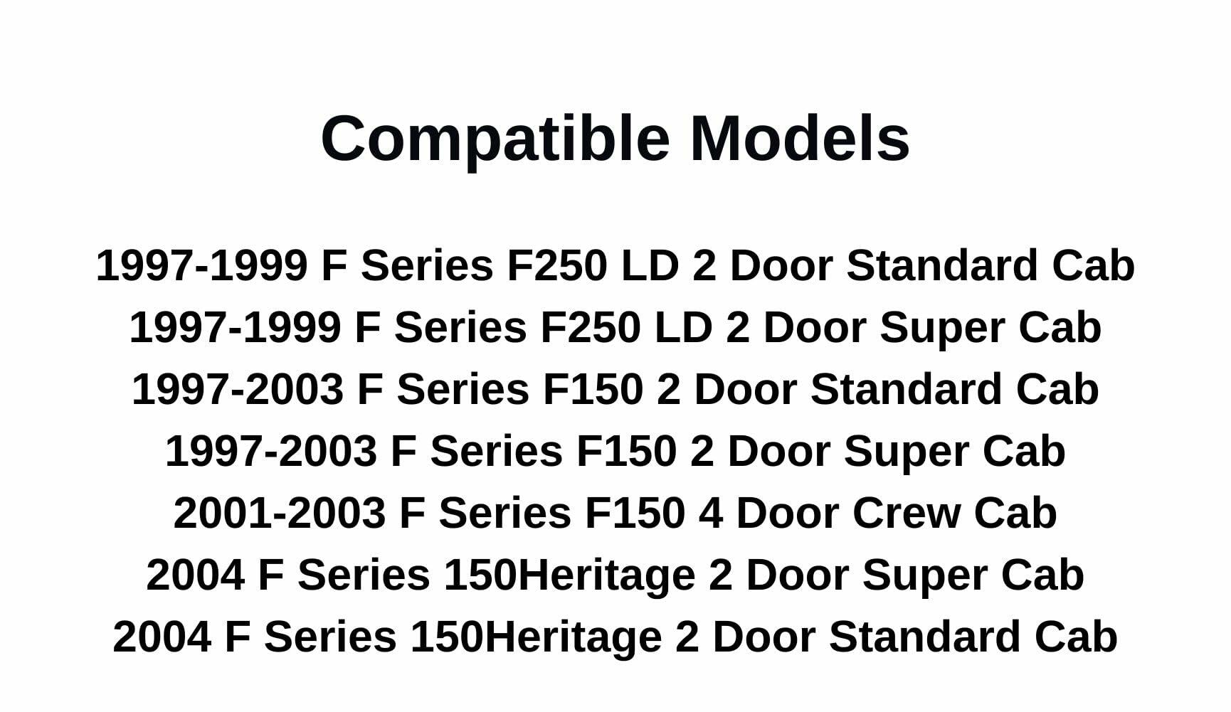 Privacy Stationary Back Window Back Glass Compatible with Ford F150 Pickup 1997-2003/F250LD(Light Duty) Pickup 1997-1999/F150 Heritage 2004 Models