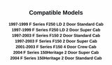 Privacy Stationary Back Window Back Glass Compatible with Ford F150 Pickup 1997-2003/F250LD(Light Duty) Pickup 1997-1999/F150 Heritage 2004 Models