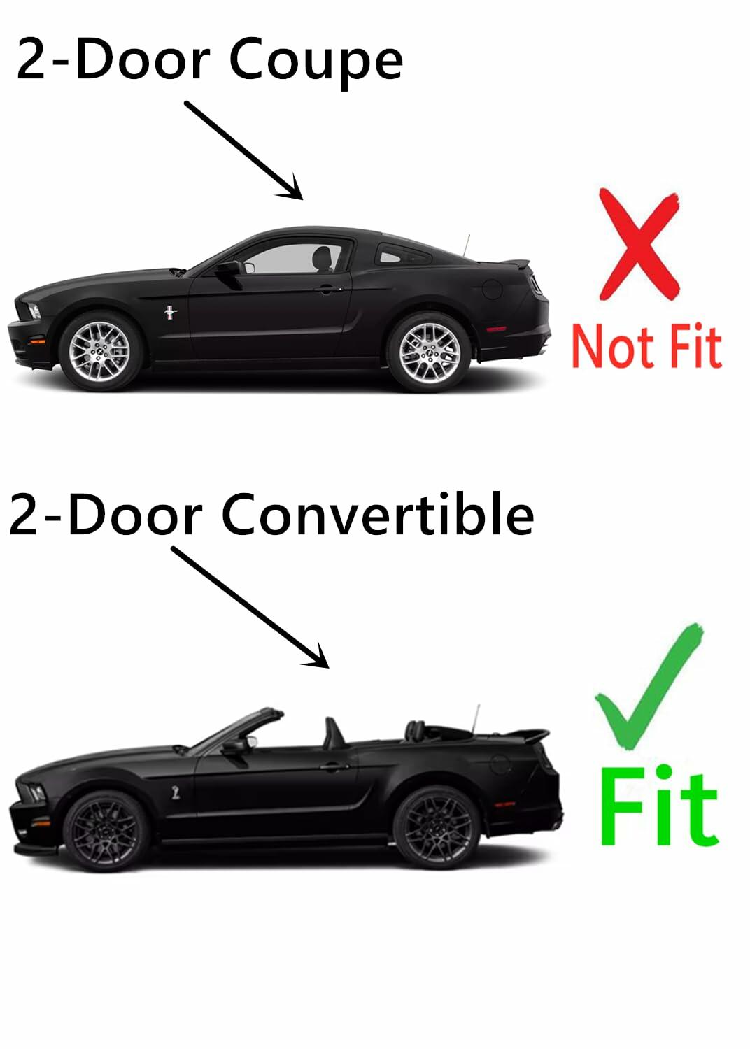 Driver Left Side Door Window Door Glass Compatible with Ford Mustang 2 Door Convertible 2005-2014 Models