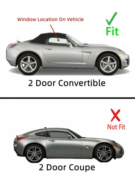 Passenger Right Side Door Window Door Glass Compatible with Saturn Sky/Pontiac Solstice 2006-2010 2 Door Convertible Models