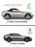 Passenger Right Side Door Window Door Glass Compatible with Saturn Sky/Pontiac Solstice 2006-2010 2 Door Convertible Models