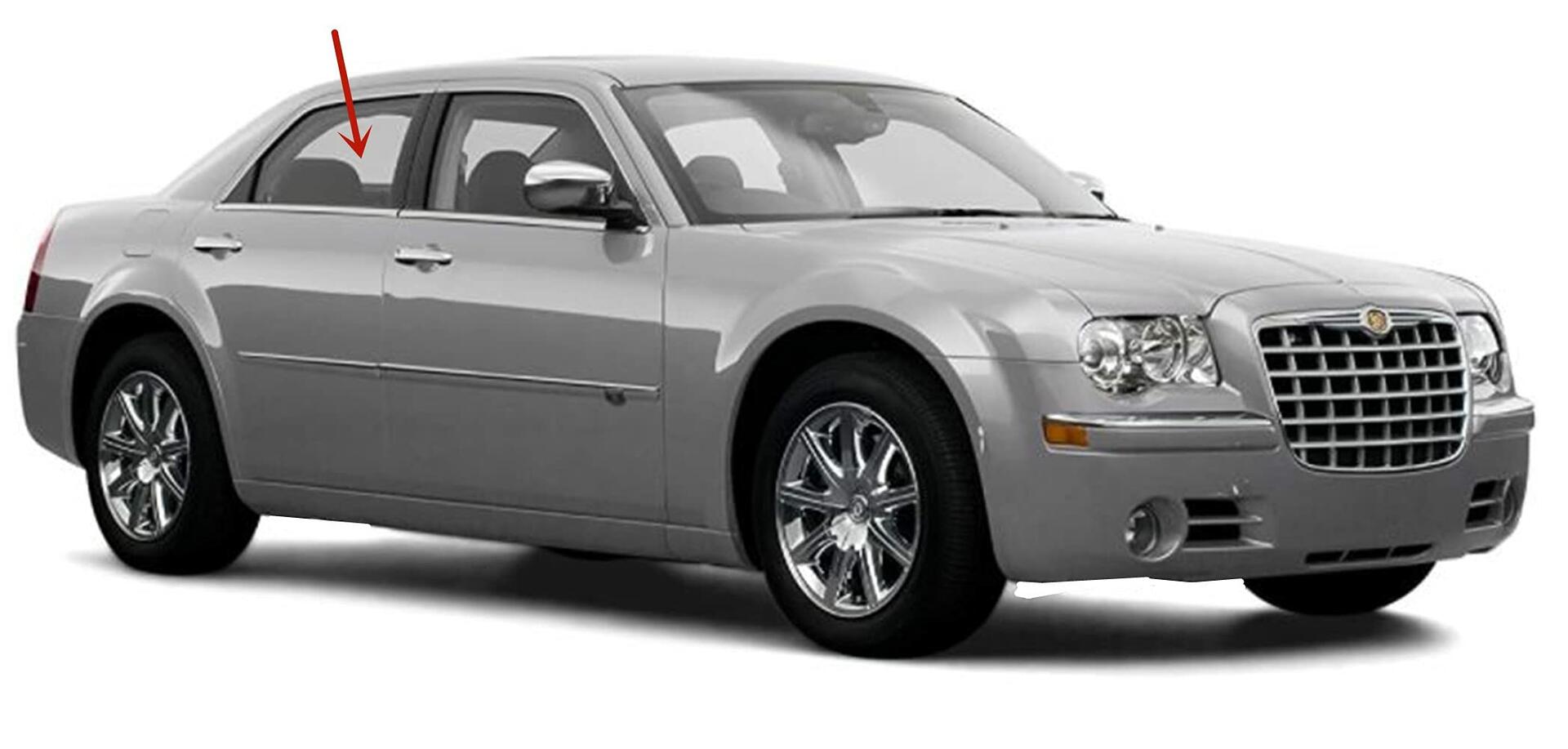 Passenger Right Side Rear Door Window Door Glass Compatible with Chrysler 300/Dodge Magnum 2005-2010 Models