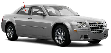 Passenger Right Side Rear Door Window Door Glass Compatible with Chrysler 300/Dodge Magnum 2005-2010 Models