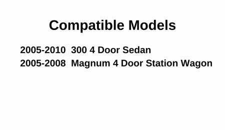 Privacy Passenger Right Side Rear Door Window Door Glass Compatible with Chrysler 300/Dodge Magnum 2005-2010 Models