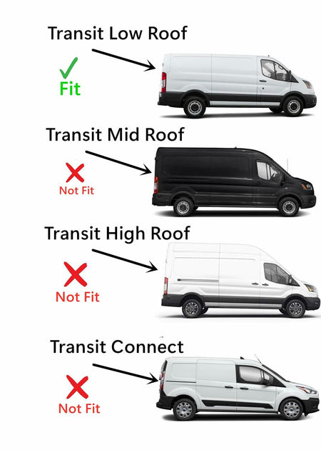 Passenger Right Side Front Door Window Door Glass Compatible with Ford Transit 83.2" Low-Roof Van 2015-2026 Models (Not for Mid/High Roof Transit, or Transit Connect)