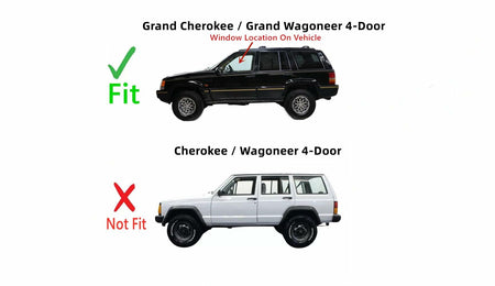 Driver Left Side Front Door Window Door Glass Compatible with Jeep Grand Cherokee 1993-1998 / Grand Wagoneer 1993 Models