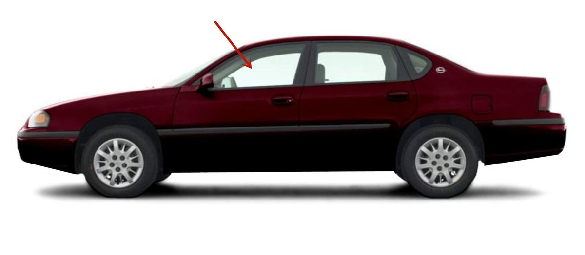 Tempered Driver Left Side Front Door Glass Door Window Compatible with Chevrolet Impala 2000-2005 4 Door Sedan