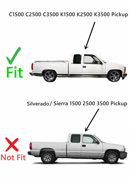 Movable Passenger Right Side Quarter Window Quarter GlassW/Frame & Latch Compatible with Chevrolet/GMC Pickup C1500 K1500 1988-1999 / C2500 K2500 C3500 K3500 1988-2000 2-Door Extended Cab Models