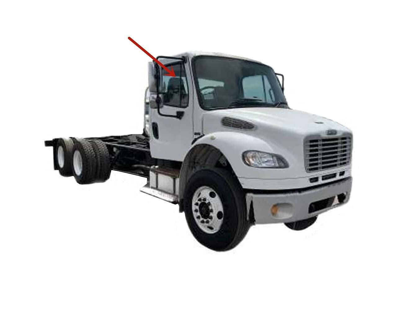 Passenger Right Side Front Door Window Door Glass Compatible with Freightliner 108SD / 114SD 2013-2023 Models