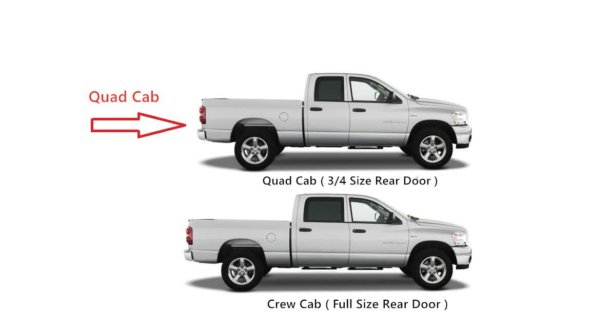 Passenger Right Side Rear Door Window Door Glass Compatible with Dodge Ram Pickup 1500 4 Door Quad Cab 2009-2018 Models & 1500 Classic 4 Door Quad Cab 2019-2024 Models