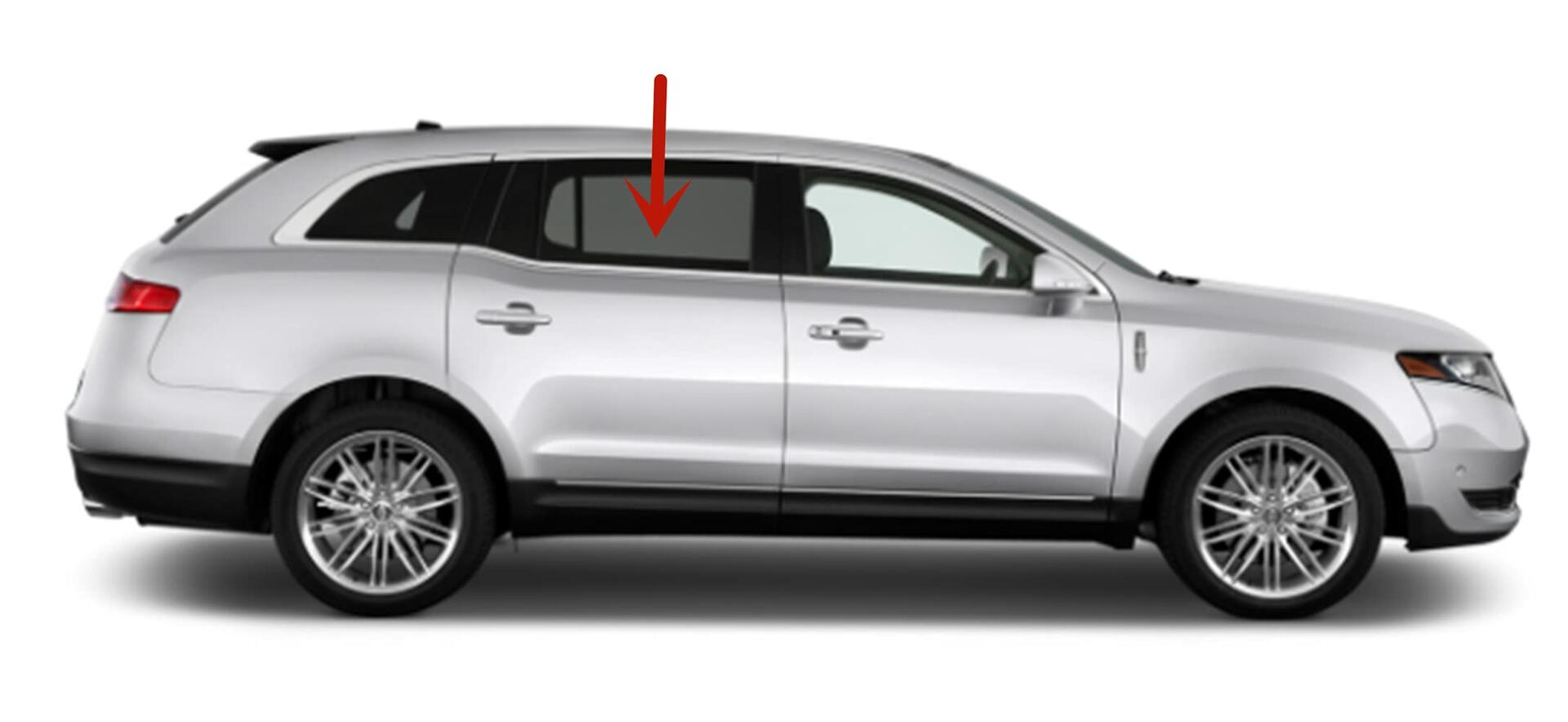 Passenger Right Side Rear Door Window Door Glass Compatible with Lincoln MKT 2010-2019 Models