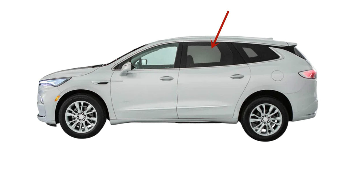 Tempered Driver Left Side Rear Door Window Door Glass Compatible with Buick Enclave 2018-2024 Models