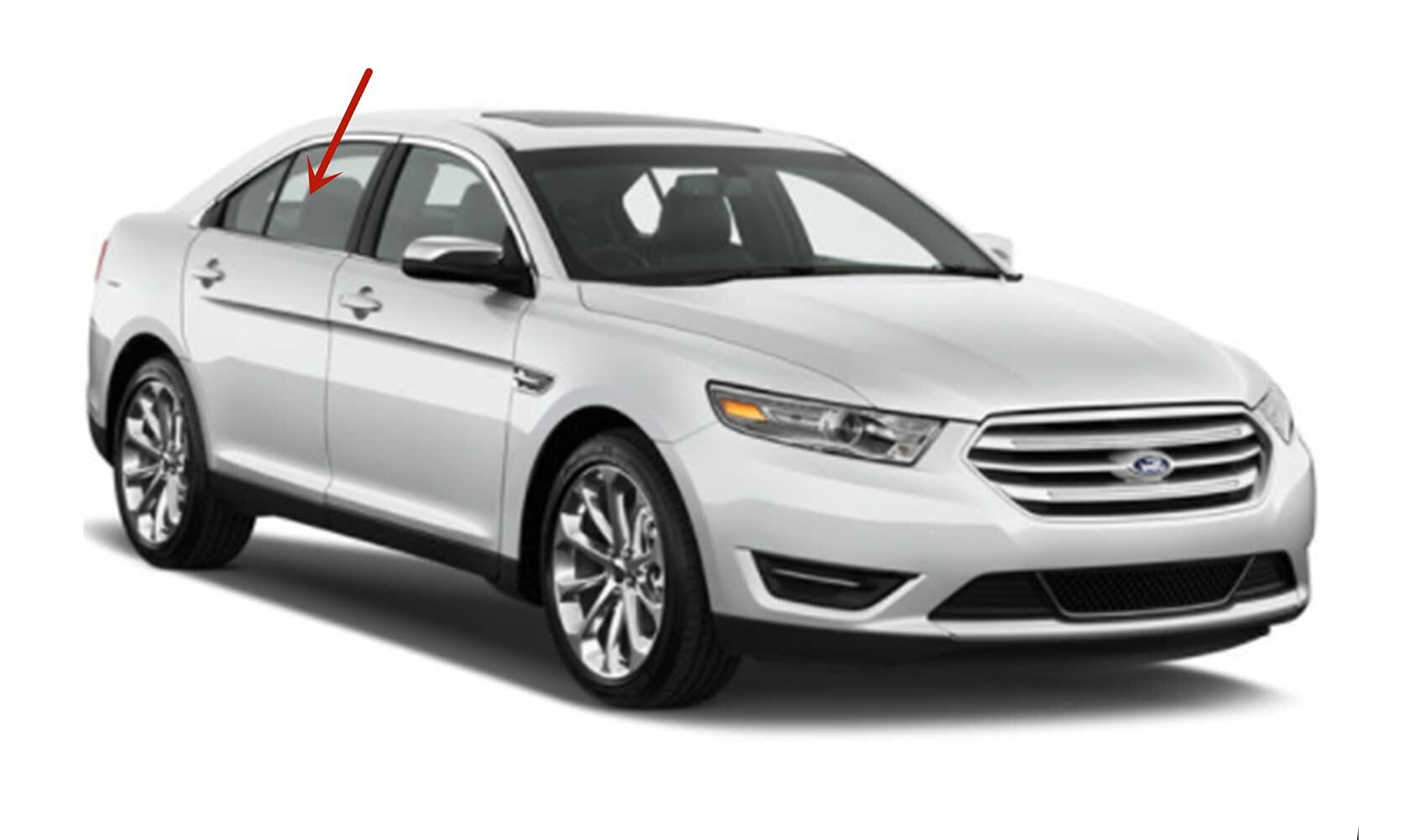 Passenger Right Side Rear Door Window Door Glass Compatible with Ford Taurus 4 Door Sedan 2010-2019 Models