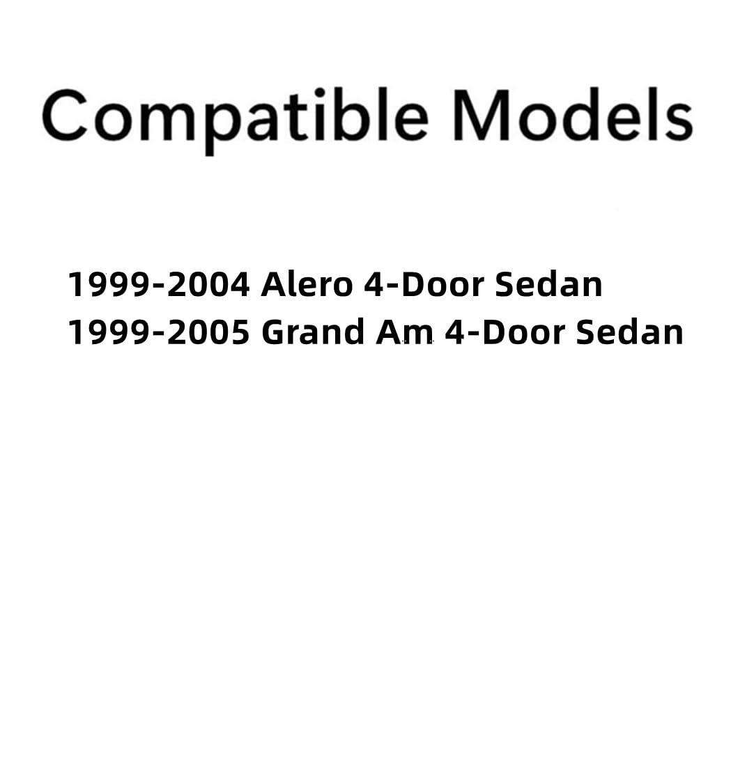 Driver Left Side Front Door Window Glass Compatible with Oldsmobile Alero/Pontiac Grand Am 4 Door Sedan 1999-2005 Models