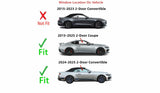 Passenger Right Side Door Window Door Glass Compatible with Ford Mustang 2-Door Coupe 2015-2026, Mustang 2-Door Convertible 2015-2026 Models