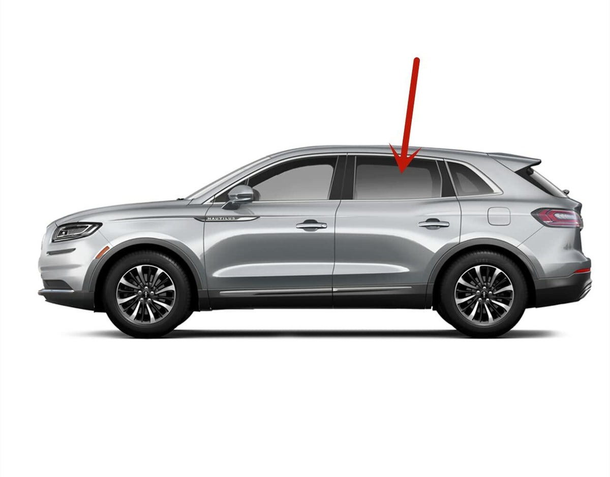 Tempered Driver Left Side Rear Door Window Door Glass Compatible with Lincoln MKX 2016-2019 Nautilus 2019-2023 Models
