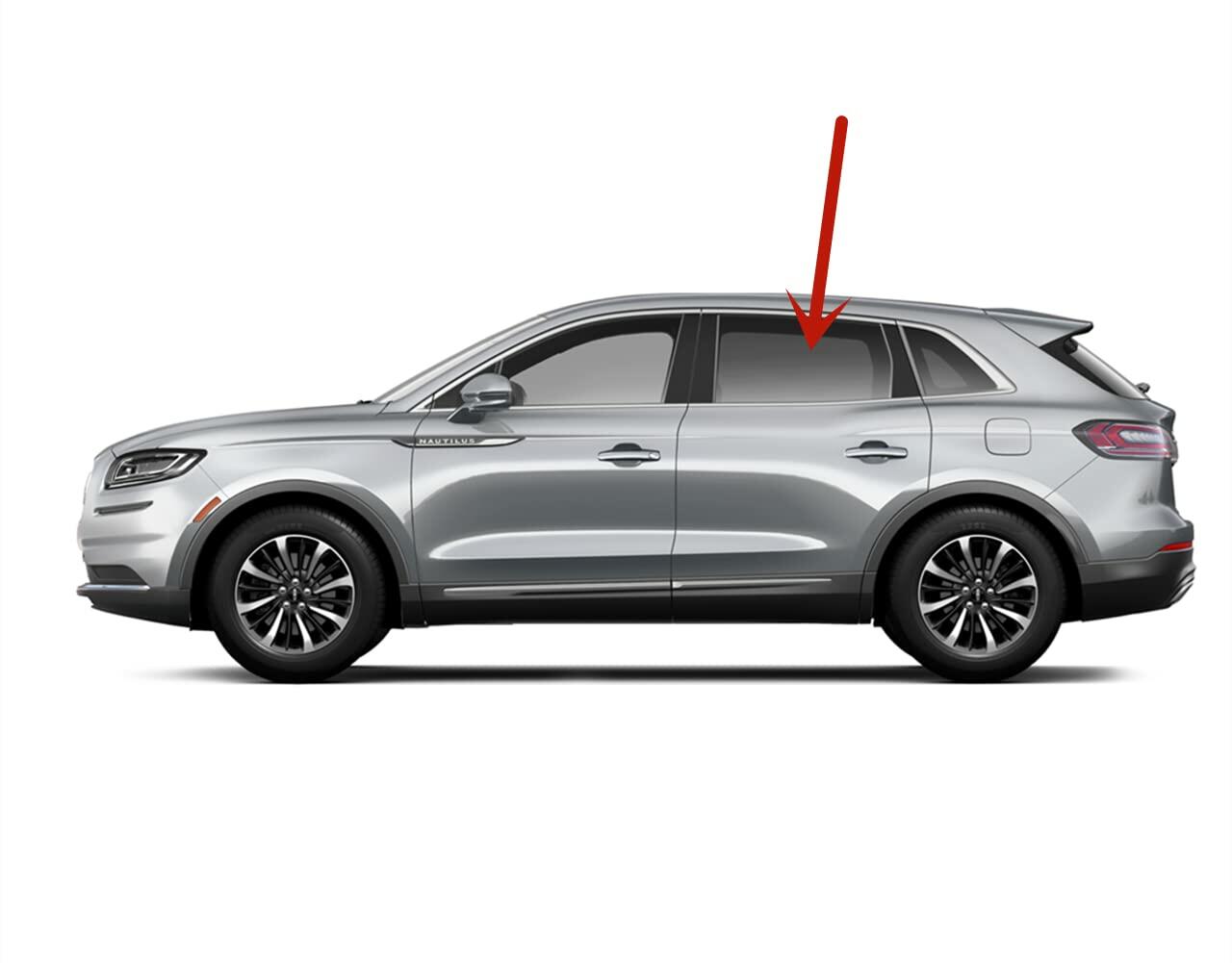 Tempered Driver Left Side Rear Door Window Door Glass Compatible with Lincoln MKX 2016-2019 Nautilus 2019-2023 Models