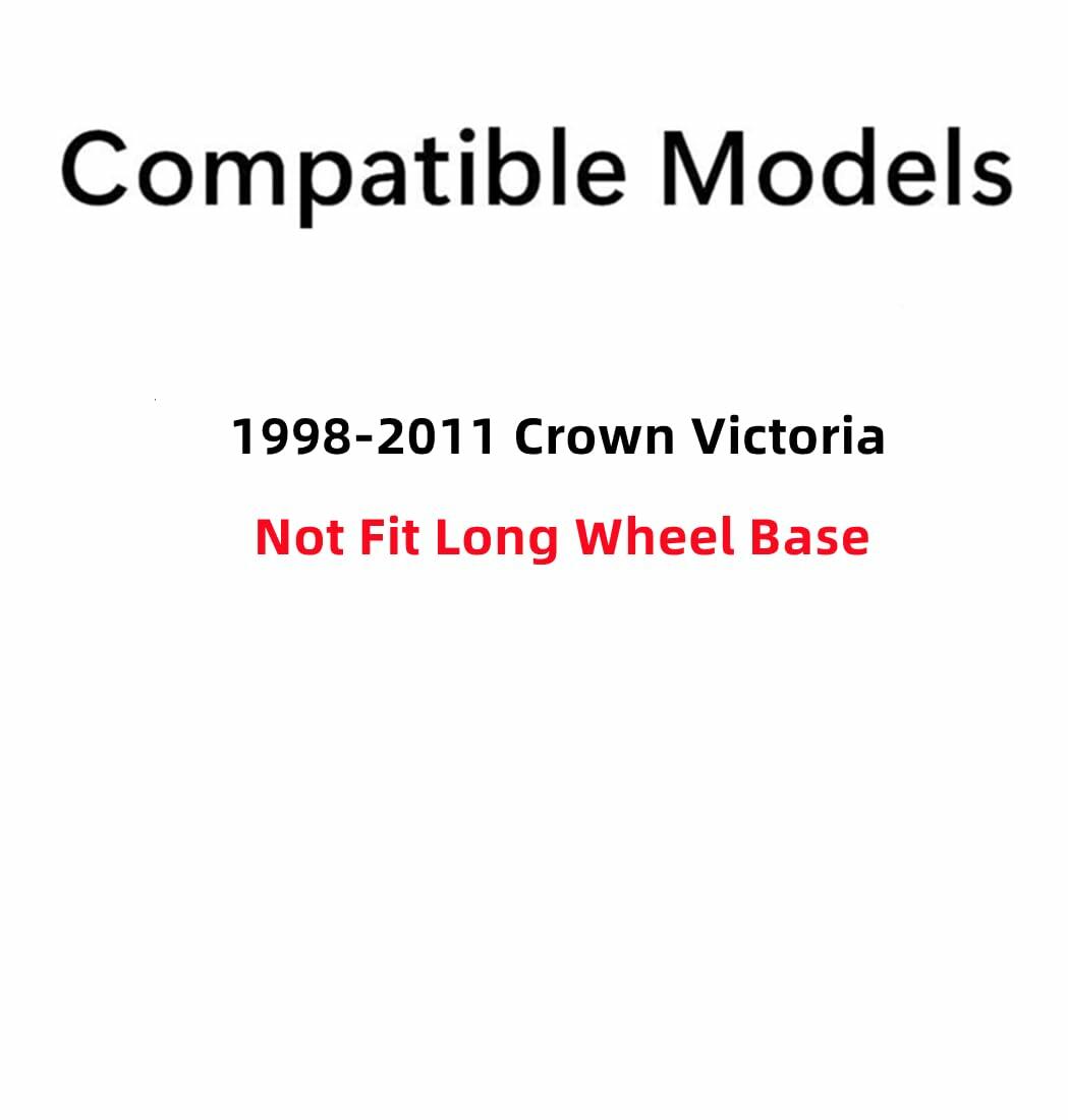 Passenger Right Side Rear Door Window Door Glass Compatible with Ford Crown Victoria 1998-2011 Models