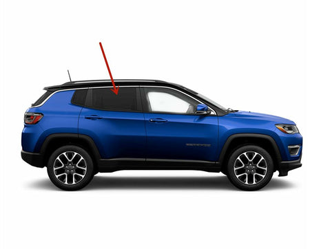 Passenger Right Side Rear Door Window Door Glass Compatible with Jeep Compass MP 2017-2026 Models (Not For Compass MK)