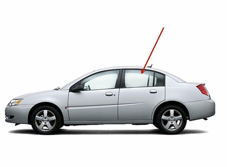 Driver Left Side Rear Door Window Door Glass Compatible with Saturn Ion 4 Door Sedan 2003-2007 Models