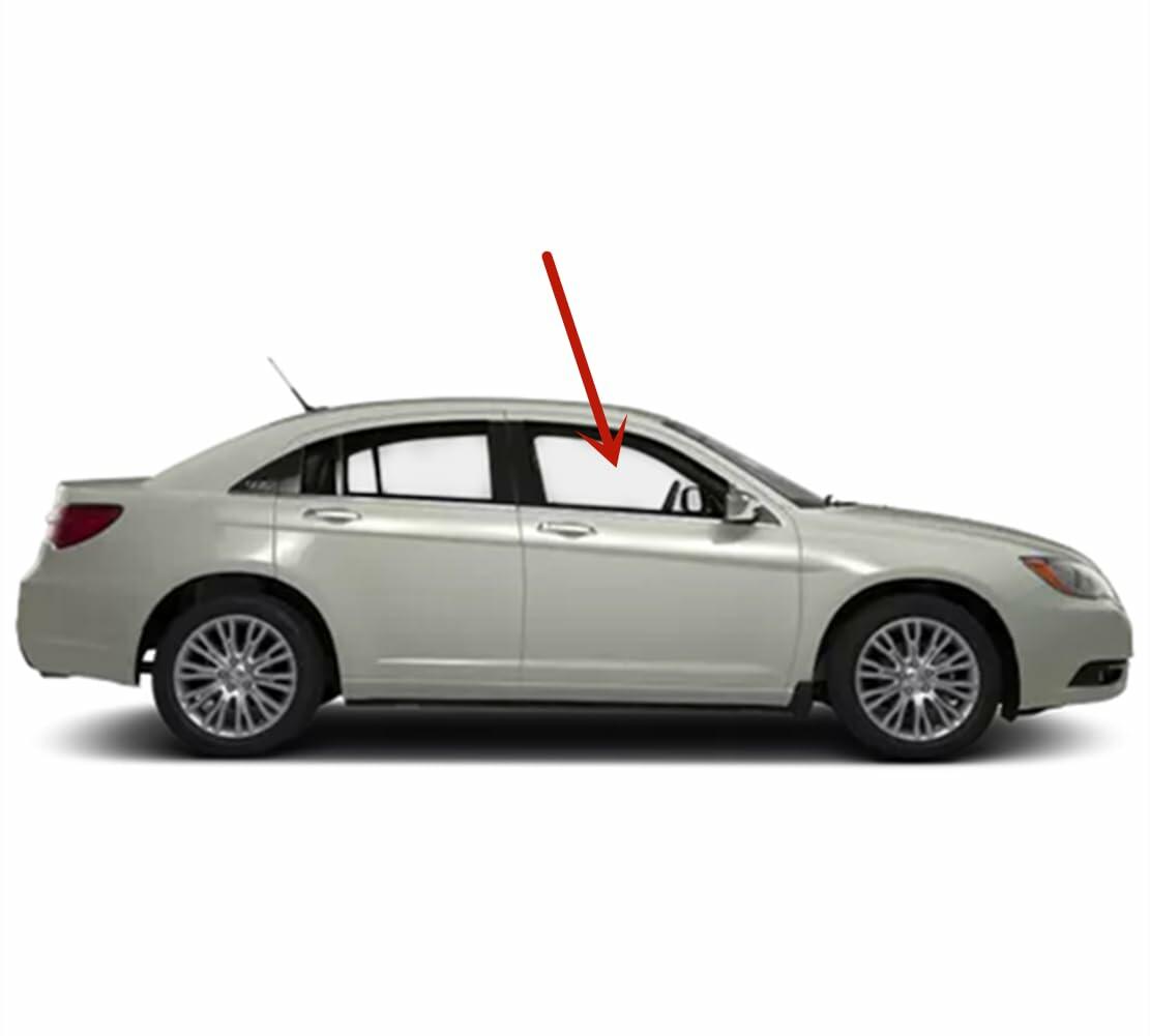 Passenger Right Side Front Door Window Door Glass Compatible with Chrysler Sebring/Dodge Avenger 2007-2010 Models