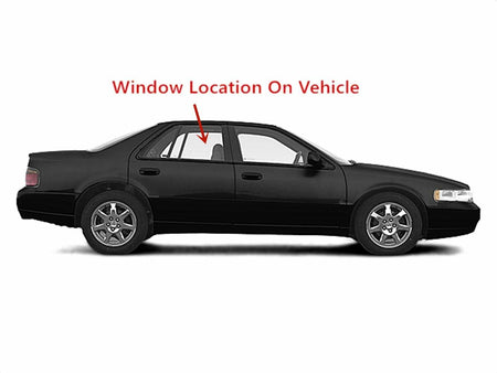 Passenger Right Side Rear Door Window Door Glass Compatible with Cadillac Seville 4 Door Sedan 1998-2004 Models