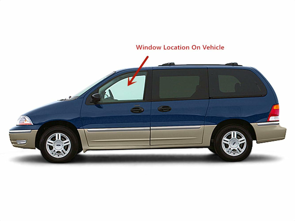 Driver Left Side Front Door Window Door Glass Compatible with Ford Windstar Mini Van 1995-1997 & 1999-2002 Models
