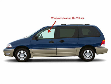 Driver Left Side Front Door Window Door Glass Compatible with Ford Windstar Mini Van 1995-1997 & 1999-2002 Models