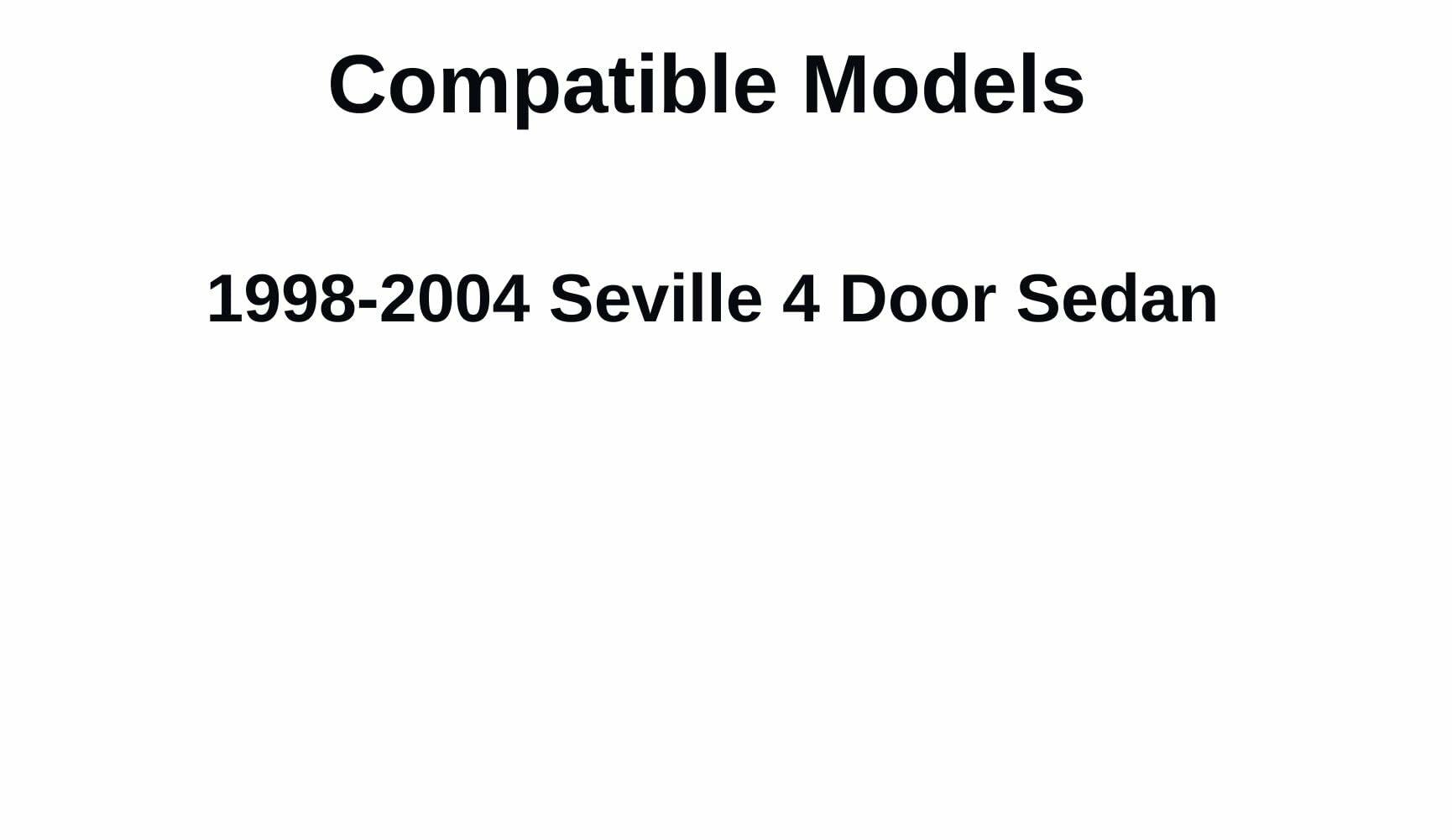 Driver Left Side Rear Door Window Door Glass Compatible with Cadillac Seville 4 Door Sedan 1998-2004 Models