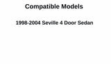 Driver Left Side Rear Door Window Door Glass Compatible with Cadillac Seville 4 Door Sedan 1998-2004 Models