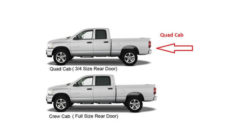 Driver Left Side Rear Door Window Door Glass Compatible with Dodge Ram Pickup 1500 4 Door Quad Cab 2009-2018 Models & 1500 Classic 4 Door Quad Cab 2019-2024 Models