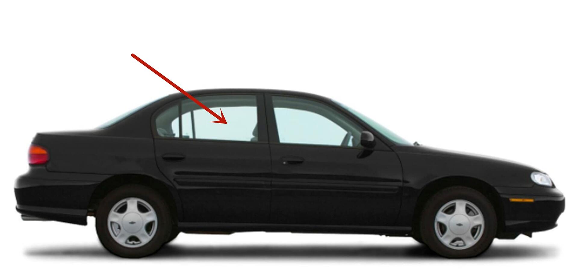 Passenger Right Side Rear Door Window Door Glass Compatible with Oldsmobile Cutlass 4 Door Sedan 1997-1999 Models