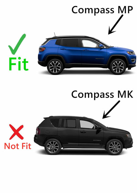 Passenger Right Side Rear Door Window Door Glass Compatible with Jeep Compass MP 2017-2026 Models (Not For Compass MK)