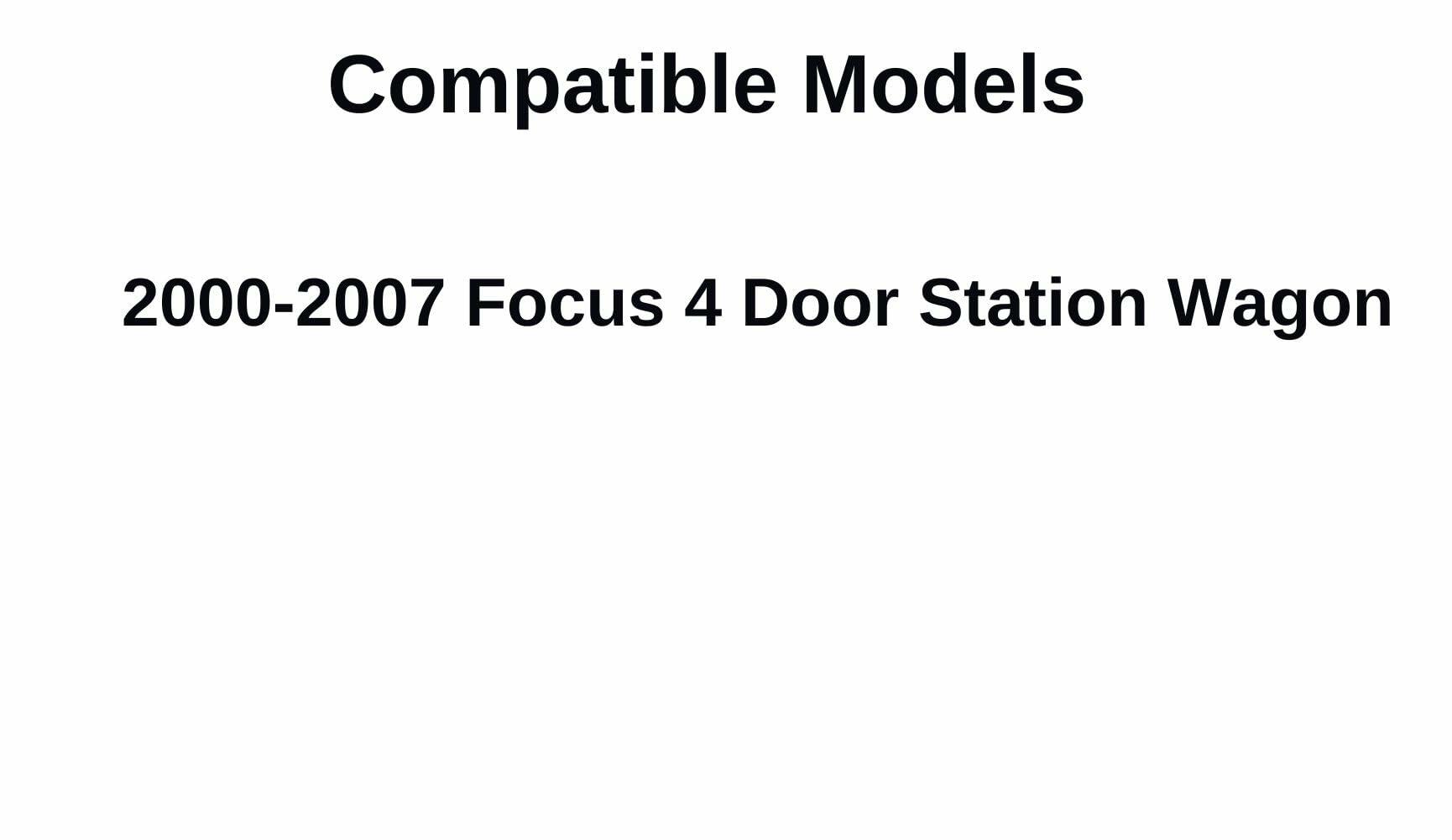 Passenger Right Side Rear Door Window Door Glass Compatible with Ford Focus 4 Door Station Wagon 2000-2007 Models