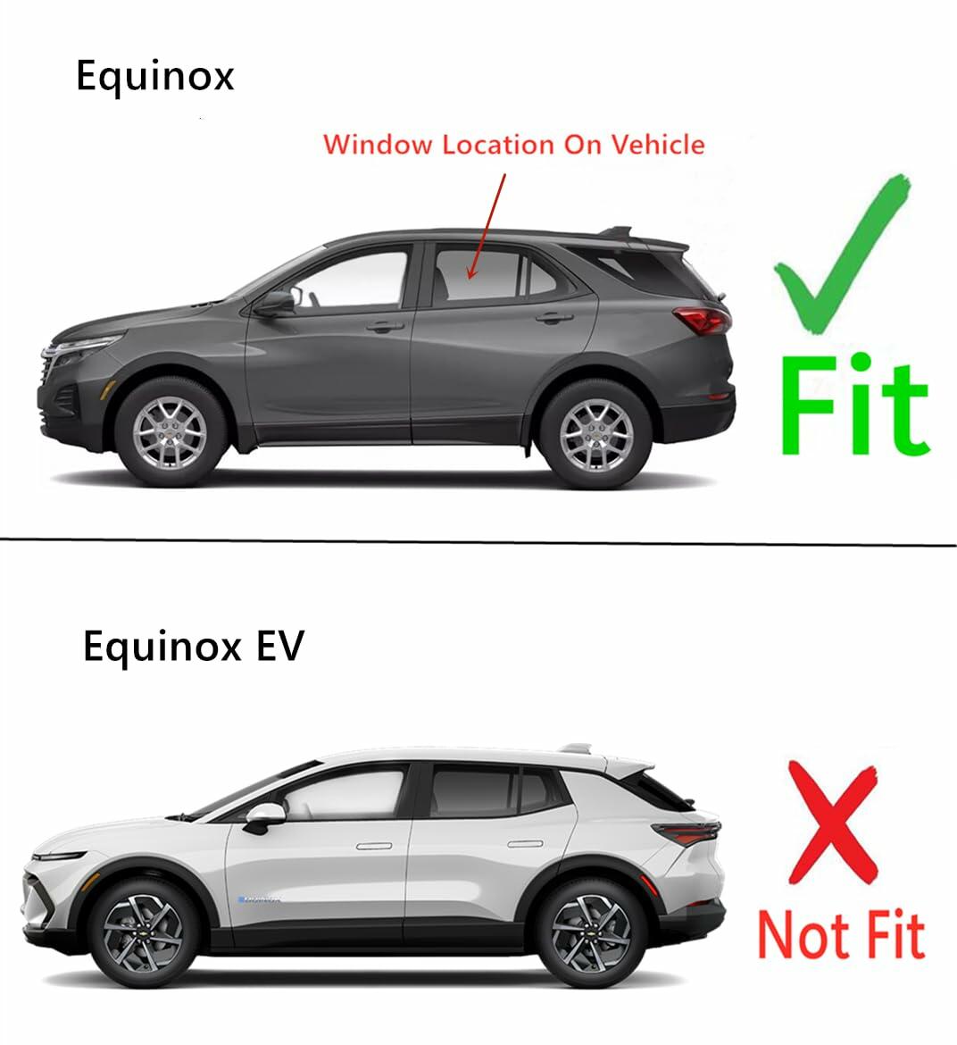 Driver Left Side Rear Door Window Door Glass Compatible with Chevrolet Equinox 2018-2024 Models
