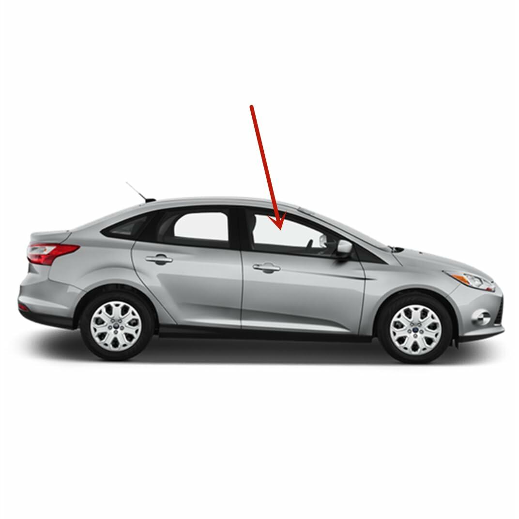 Passenger Right Side Front Door Window Door Glass Compatible with Ford Focus 2012-2018 Models (Not For Focus Rally Sport)