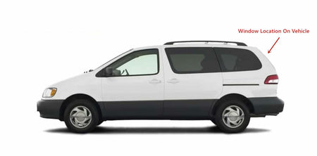 Heated Back Window Back Glass Compatible with Toyota Sienna 1998-2003 Models