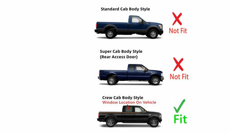 Privacy Passenger Right Side Rear Door Window Door Glass Compatible with Ford F250 F350 F450 F550 F650 F750 4 Door Crew Cab 1999-2012 Models