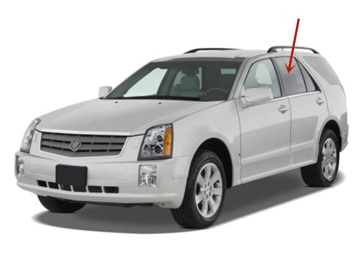 Driver Left Side Rear Door Window Door Glass Compatible with Cadillac SRX 2004-2009 Models