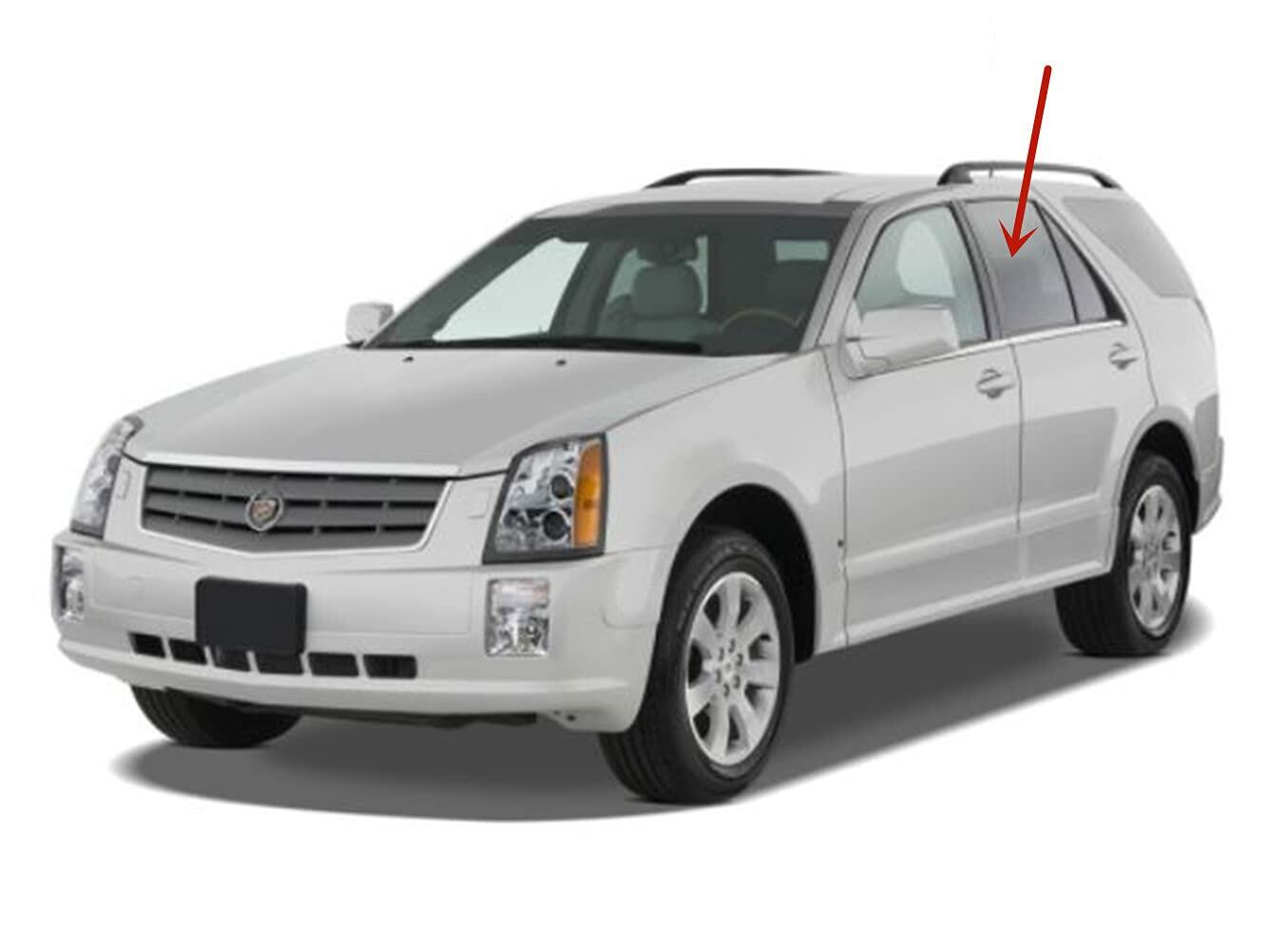 Driver Left Side Rear Door Window Door Glass Compatible with Cadillac SRX 2004-2009 Models