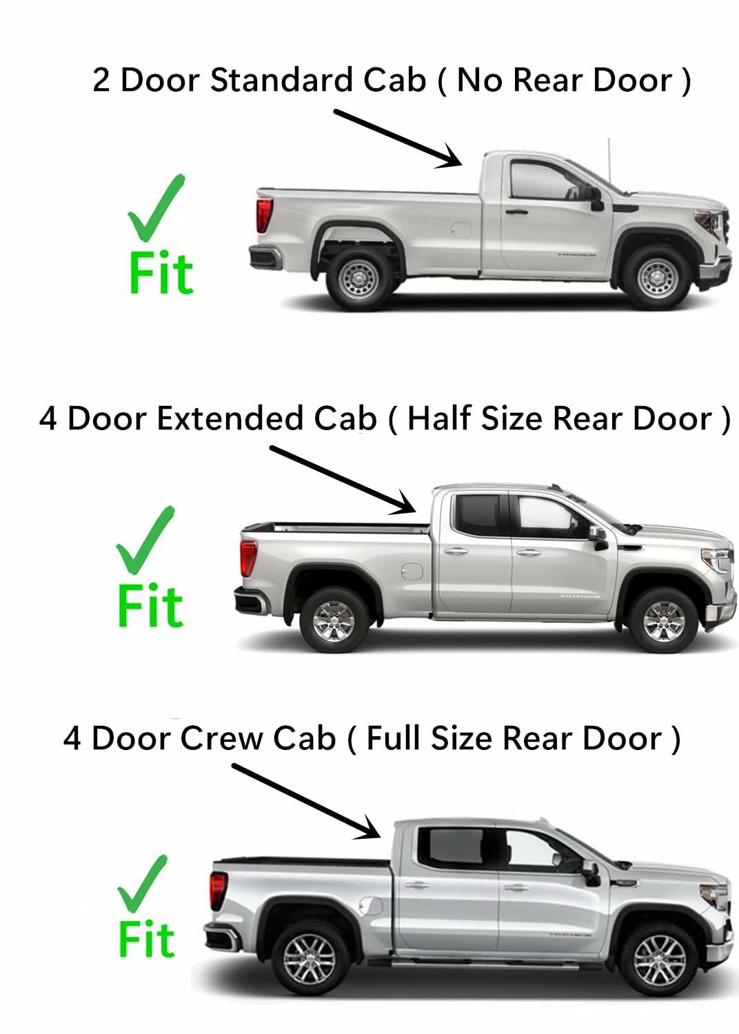 Heated Stationary Back Window Back Glass Compatible with Chevrolet Silverado/GMC Sierra 2019-2026 1500 Models/ 2020-2026 2500 3500 Models (Not For 1500 Light Duty)