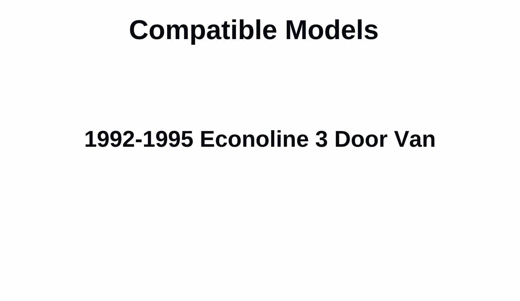 Privacy Movable Back Window Back Glass Passenger Right Side Compatible with Ford Econoline 1992-1995 Models