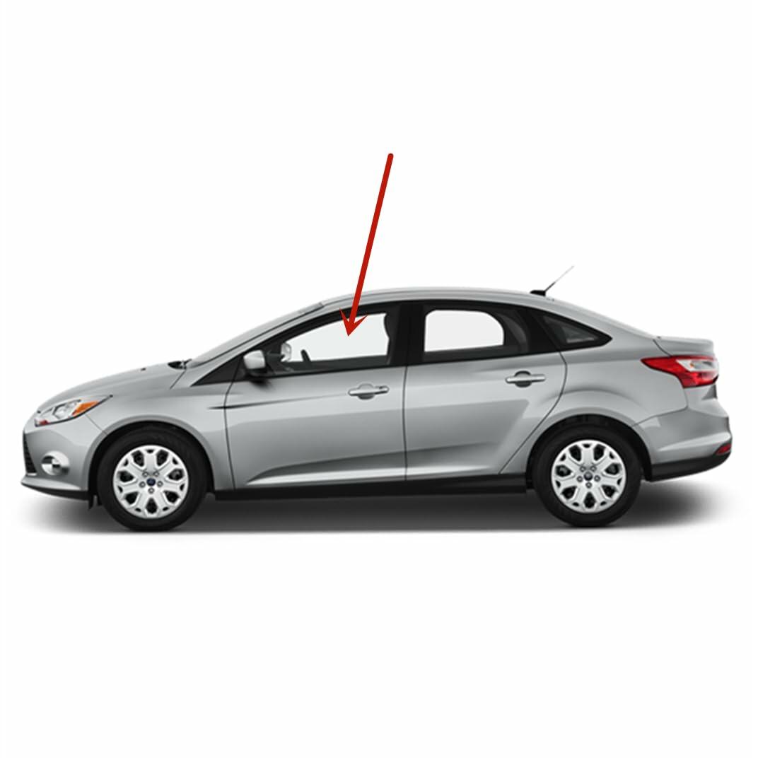 Driver Left Side Front Door Window Door Glass Compatible with Ford Focus 2012-2018 Models (Not for Focus Rally Sport)
