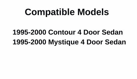 Passenger Right Side Front Door Window Door Glass Compatible with Ford Contour/Mercury Mystique 4 Door Sedan 1995-2000 Models