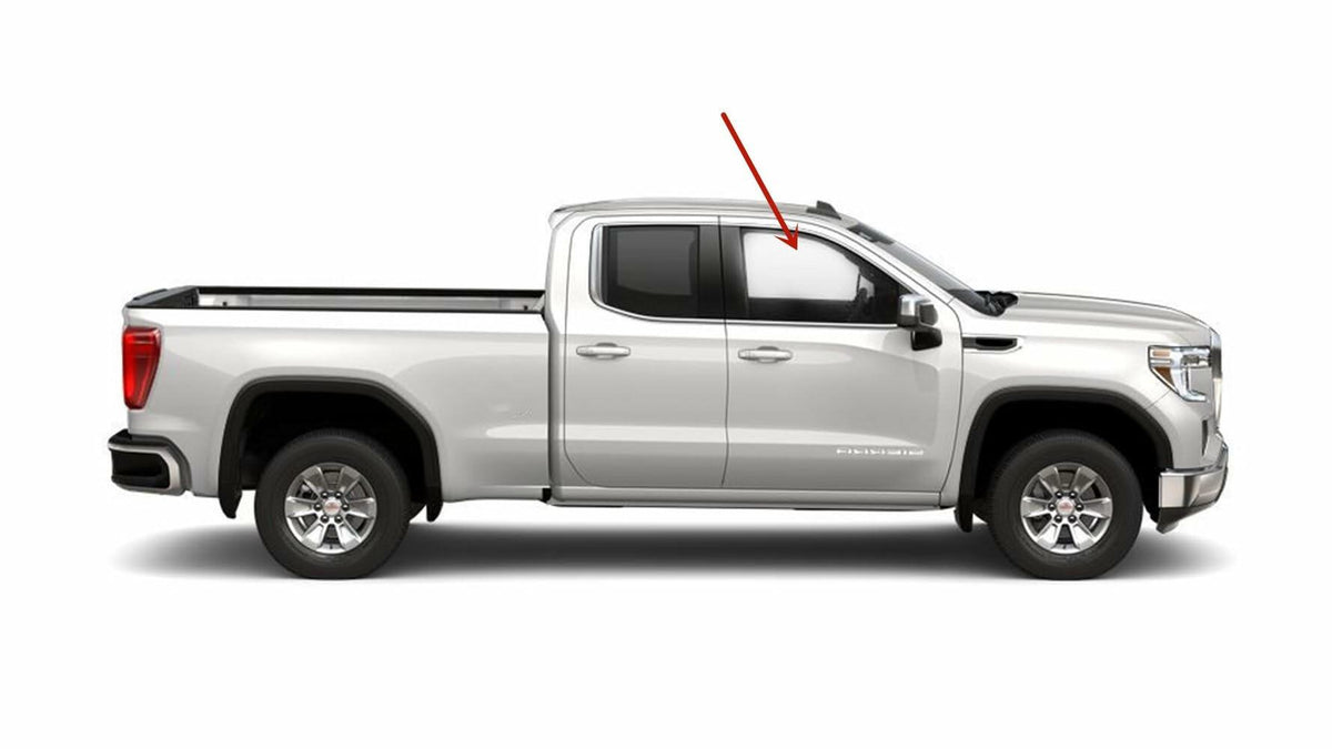 Passenger Right Side Front Door Window Door Glass Compatible with GMC Sierra/Chevrolet Silverado 1500 4 Door Crew/Extended Cab 2019-2026 Models