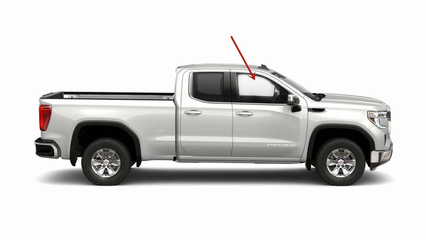 Passenger Right Side Front Door Window Door Glass Compatible with GMC Sierra/Chevrolet Silverado 1500 4 Door Crew/Extended Cab 2019-2026 Models