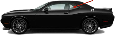 Driver Left Side Quarter Window Quarter Glass Compatible with Dodge Challenger 2 Door Coupe 2008-2023 Models